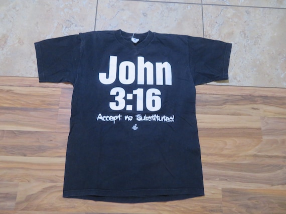 Vintage John 3:16 Religious Jesus Lord Themed Bla… - image 1