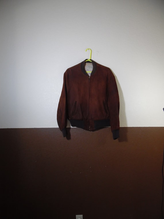 VTG Hercules Outerwear Leather Suede Brown Zip up