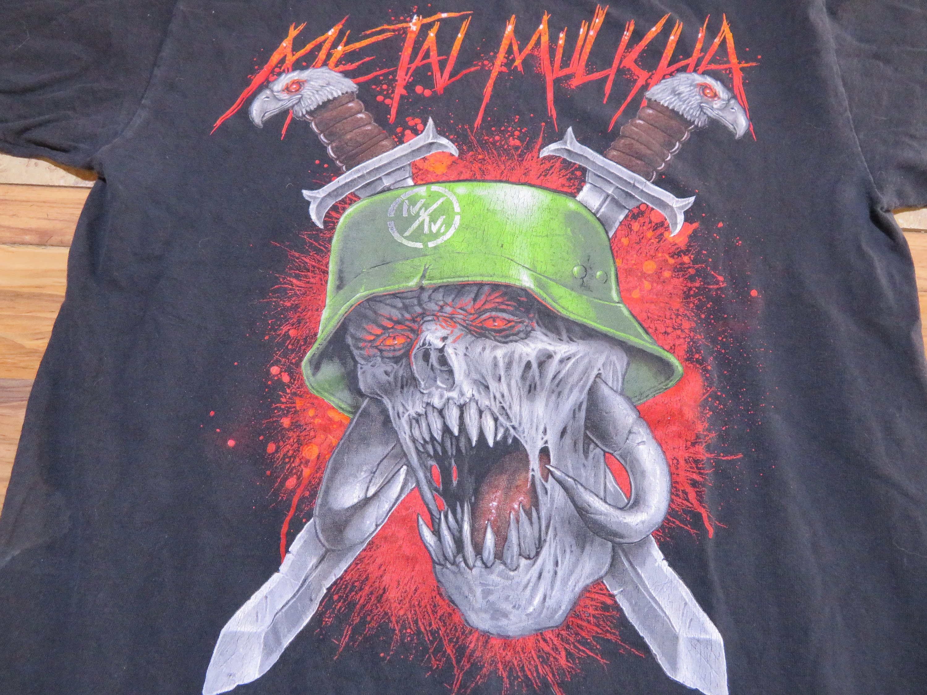 Koszulka Metal Mulisha Zombie Skull Czarny Czerwony Zielony