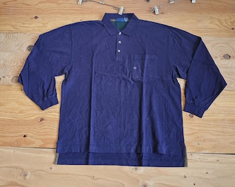 Vintage NWOT 90er Jahre Etui Spaniel Kragen Tasche Langarm Shirt Dunkel Lila Sz L Sehr Weich Mervyns