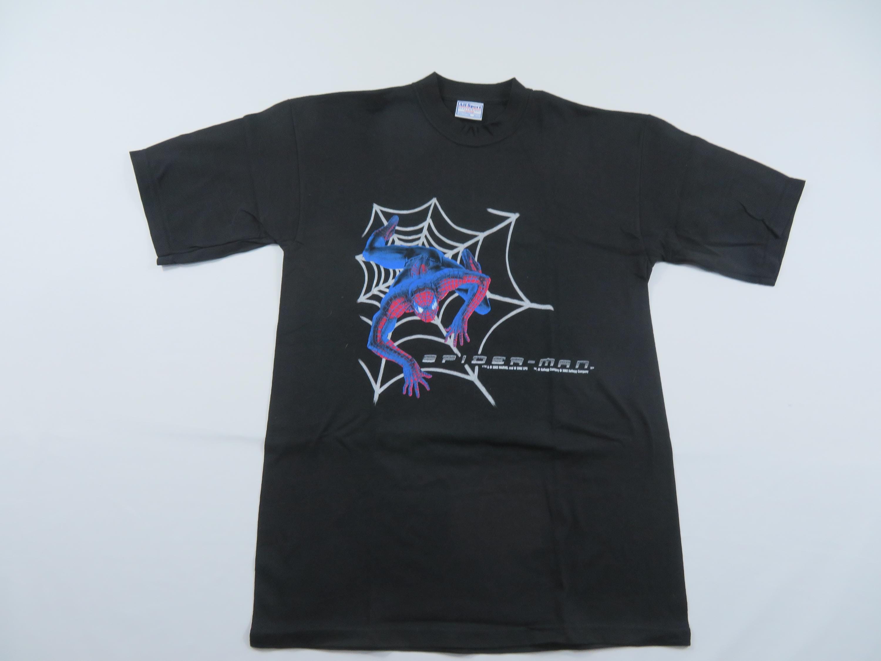 スパイダーマン ポップタルト ブラック Tシャツ 両面 Mサイズ Y2K K10 