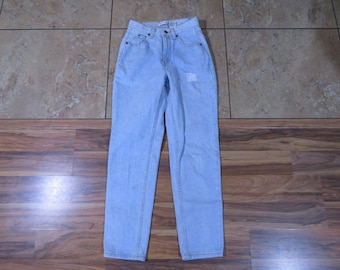 Calvin Klein Jeans Light Blue Zip Fly Sz 6 Measure 24x28 Made in USA 1990s