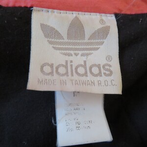 Vintage Women's Adidas Jacket Black Neon Pink Yellow Purple Green Blue Fleece Lined Zip Up Sz M image 3