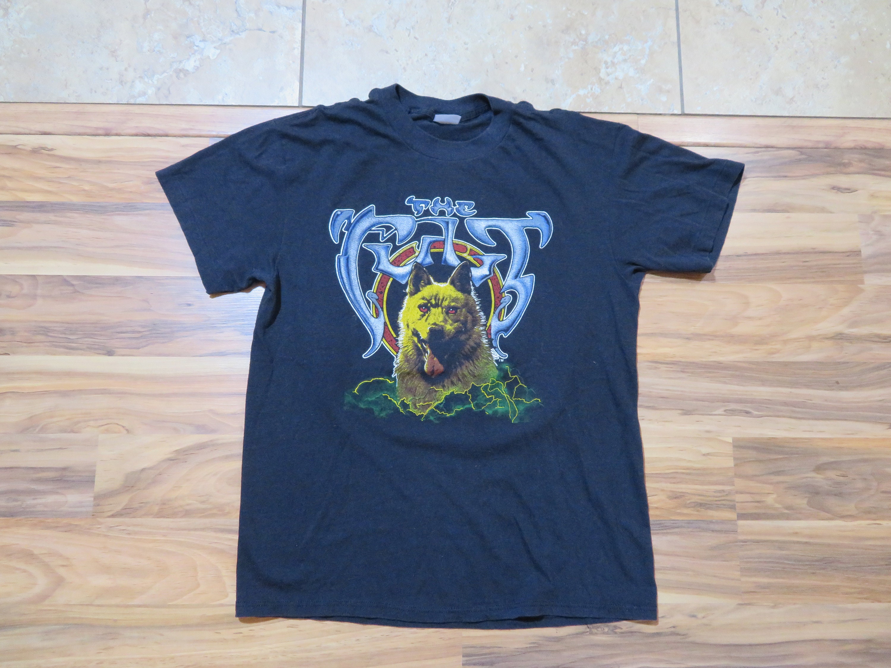 RARE! Vintage the Cult Wolf Graphic British Tour 1987 50/50 RARE! Vintage the Cult Wolf Graphic British Tour 1987 50/50