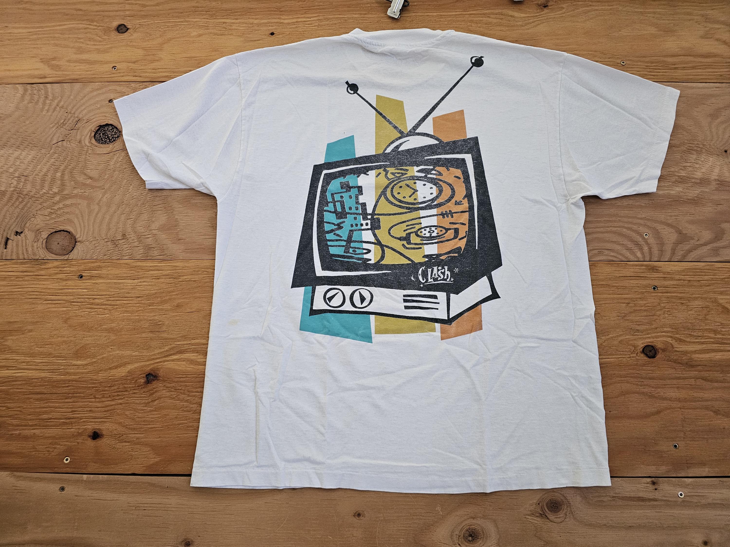クラッシュ クリアモルトビバレッジ ホワイト Tシャツ XLサイズ 1990