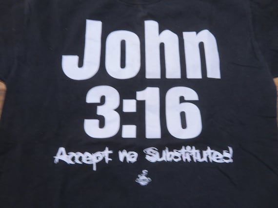 Vintage John 3:16 Religious Jesus Lord Themed Bla… - image 2