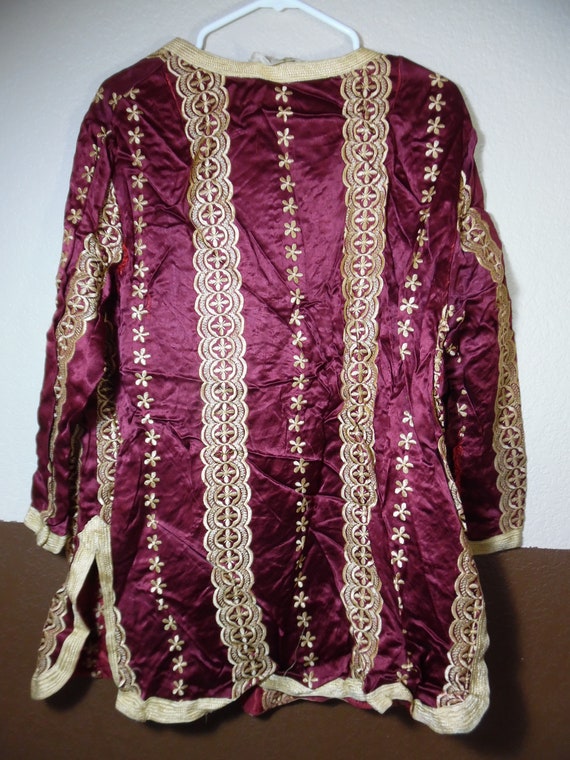 VTG Caftan Morrocan Maroon And Gold - image 2