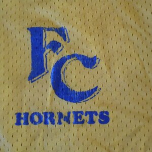 Vintage FC Hornets Mesh Jersey Shirt Top Yellow Sz M image 3