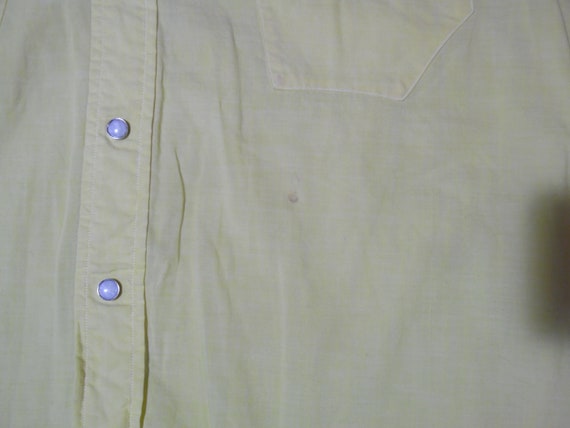 VTG Levi's Shorthorn Pearl Snap Western Yellow Sh… - image 5