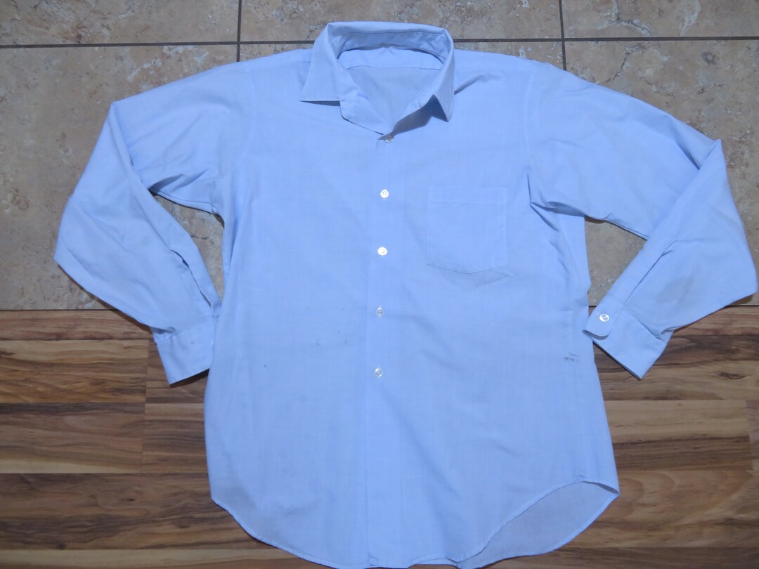 Vintage US Navy Military Uniform Shirt Light Blue 1535 Etsy