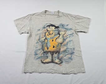 Fred Flintstone Gray T-shirt Double Sided Sz XL 1990s K10 - Etsy