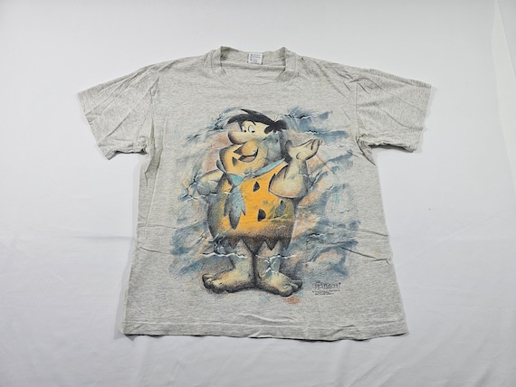 Fred Flintstone Gray T-shirt Double Sided Sz XL 1990s K10 - Etsy