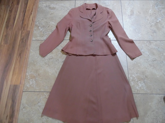 Vintage The Misses Shop at Aldens 2pc Womens Brown