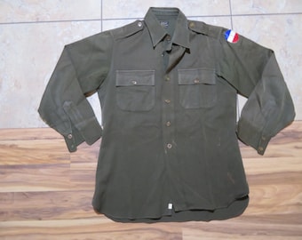Elbeco militärskjorta, officersuniform, grön, storlek M? andra världskriget 1940-talet