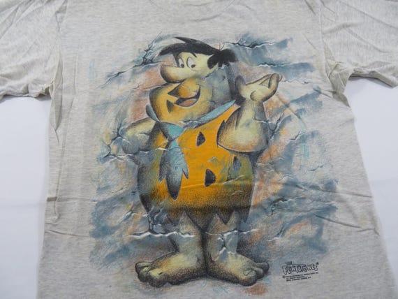 Fred Flintstone Gray T-shirt Double Sided Sz XL 1990s K10 - Etsy