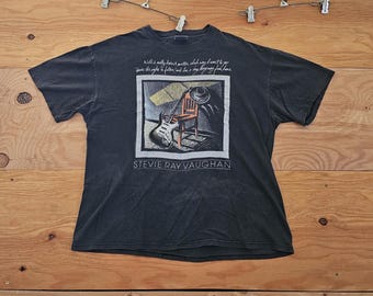 Stevie Ray Vaughan T-Shirt, Brockum, Black Sz XL 1990s