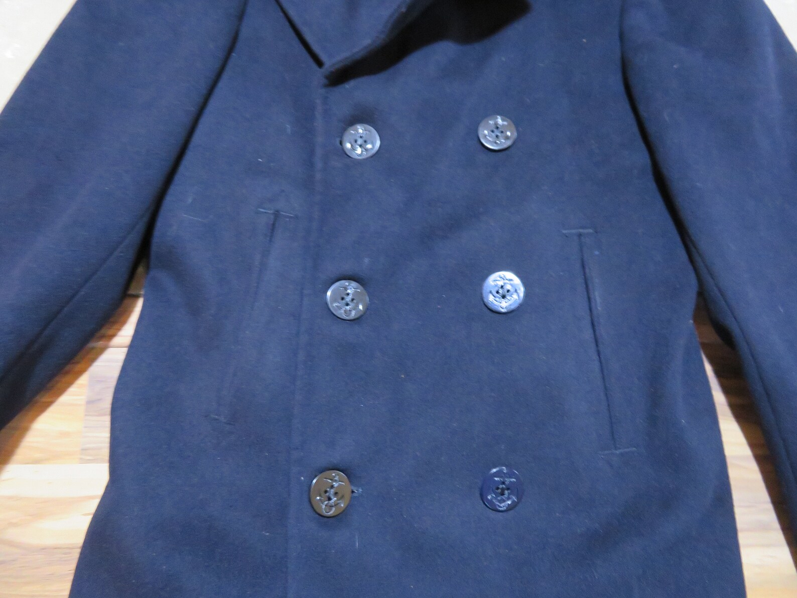 Vintage US Navy MIlitary Peacoat 8 Button Corduroy Pockets Sz Etsy