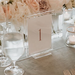 Wedding Table Numbers, Paper Table Numbers, Set of Table Numbers, Embossed Table Numbers image 2