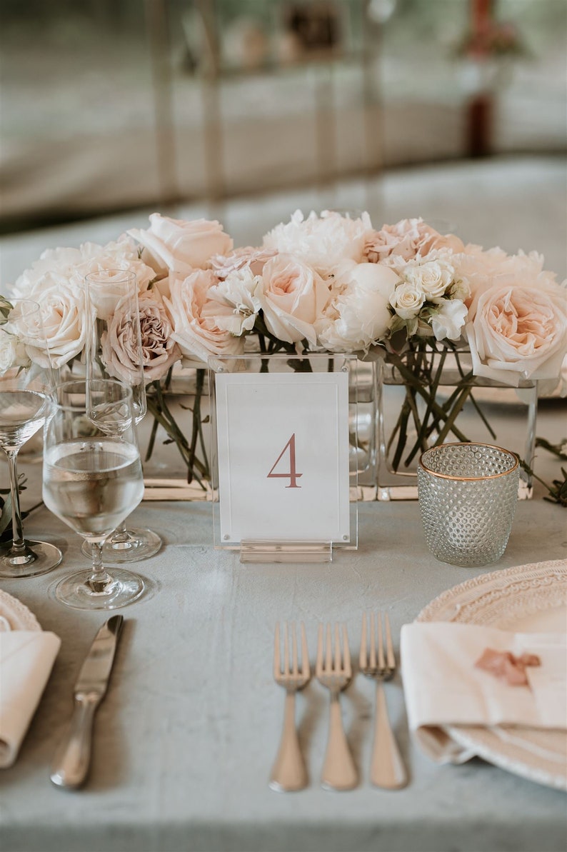 Wedding Table Numbers, Paper Table Numbers, Set of Table Numbers, Embossed Table Numbers image 4