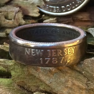 New Jersey quarter coin ring