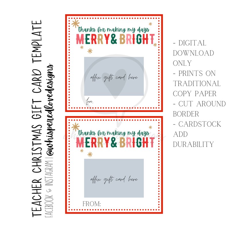 Teacher Gift, Teacher Gifts, Holiday Gift Idea, Christmas Print