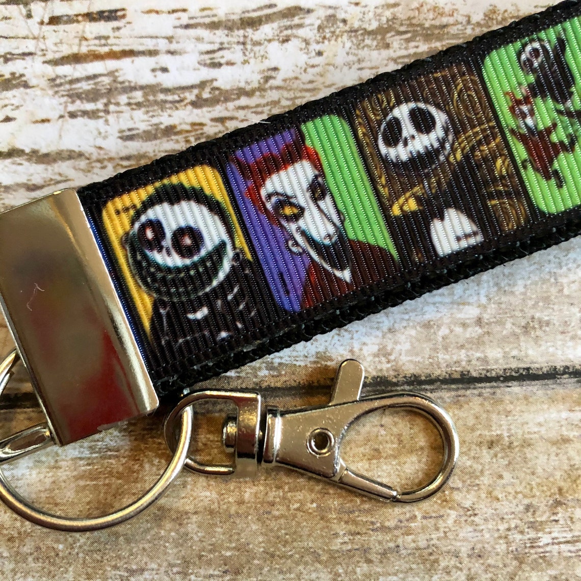 Nightmare Before Christmas Key Ring Fob Keychain Wristlet Etsy