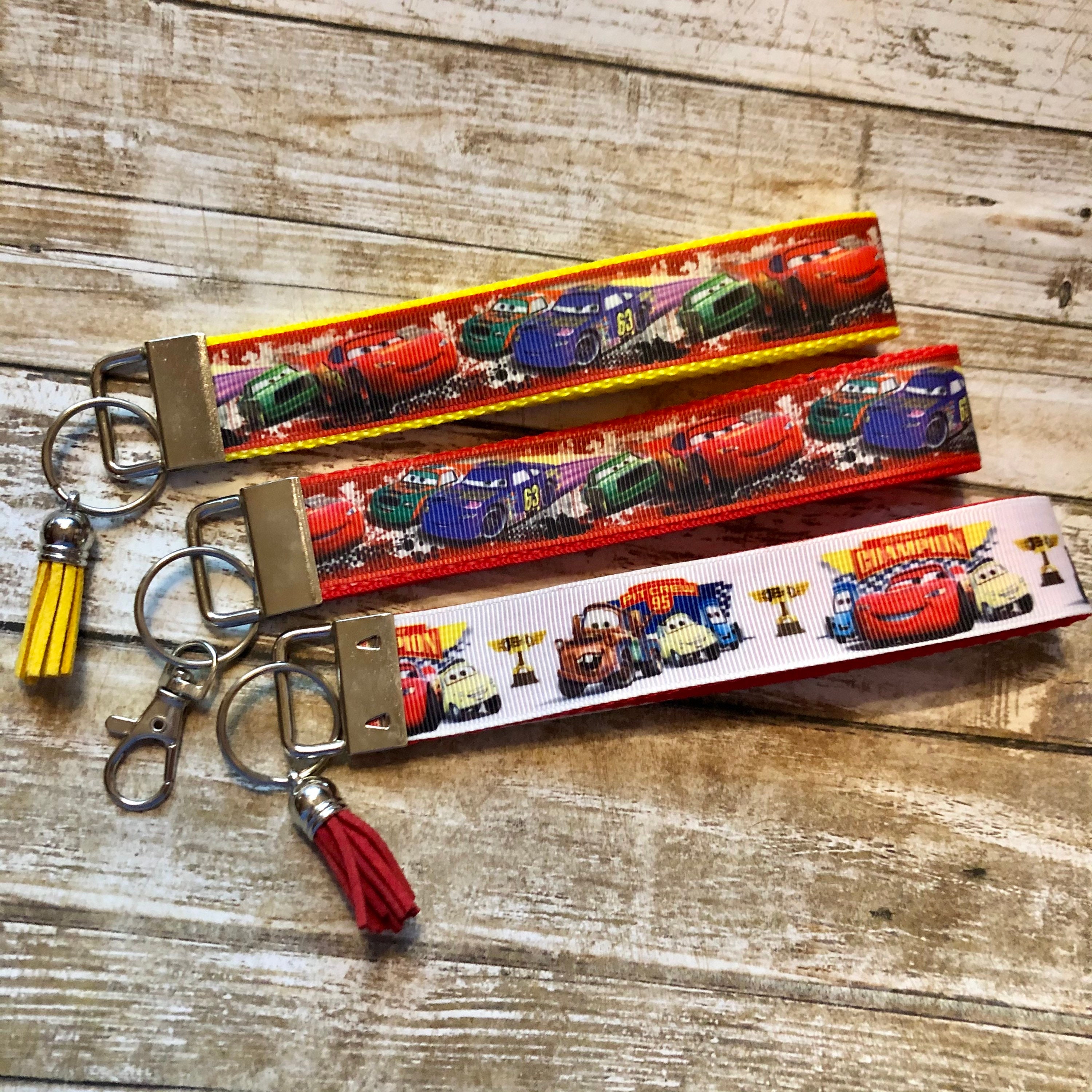 Disney Cars Wristlet Keychain Custom Keychain Fob Wrist Etsy