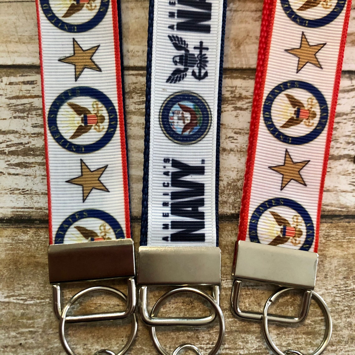 US NAVY Wristlet Keychain Custom Keychain Fob Wrist Etsy
