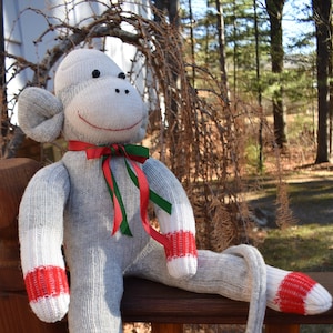 Sock Monkey - handmade, washable wool