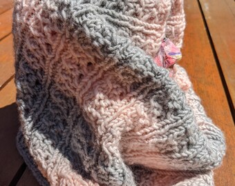 Cabled Super Soft Ombre Cowl