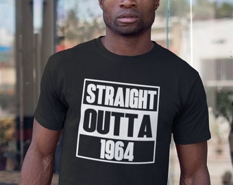 Straight Outta 1964 T Shirt, Birthday Shirt, Men 60th Birthday Shirt, 60 Birthday Shirt, 60th Birthday Gift