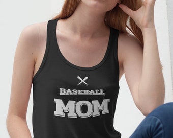 Womens Tank Top - Baseball Mom #2 T Shirt, Baseball Fan Shirts, Baseball Shirts, Baseball Tee, Mom Gift, Mother's Day Gift