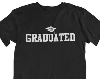 Graduated 2024 Shirt, Senior Shirt, Graduation Shirt, Class of 2024, Graduation Shirts, Grad Gift, Graduate