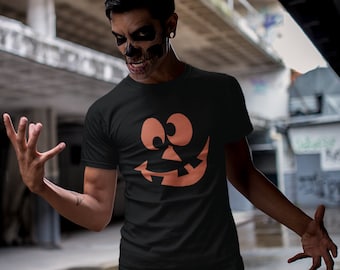 Crazy Eyes Pumpkin Face Shirt, Jack O Lantern Tee, Halloween Costume Graphic, Scary Trick Or Treat Outfit, Spooky Fall Top, Gift For Him