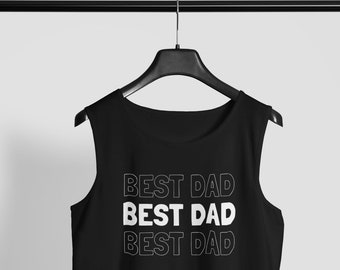 Mens Tank Top - Best Dad #2 T Shirt, Gift for Dad, Fathers Day, Awesome Daughter Son, Daughter to Father, Son to Father, Fathers Dad Gift