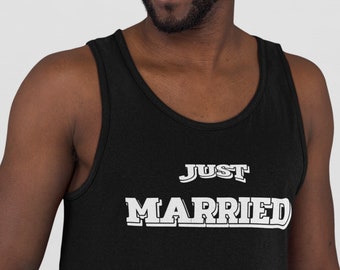 Mens Tank Top - Just Married T Shirt - Mr Shirt, Mr and Mrs Shirt, Tribe Shirt, Wedding Tee, Wife And Hubs Shirts, Bride and Groom