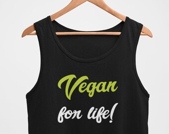 Mens Tank Top - Vegan for Life Shirt, Vegan Shirt, Animal Rights, Animal Liberation, Animal Activist, Vegan Clothing, Farm Sanctuary