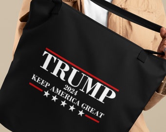 Trump 2024 Keep America Great, Tote Bag, Shopping Bag, Grocery Bag, Canvas Bag, Reusable Grocery Bags, Eco Gift, Washable Bag, Eco-Friendly