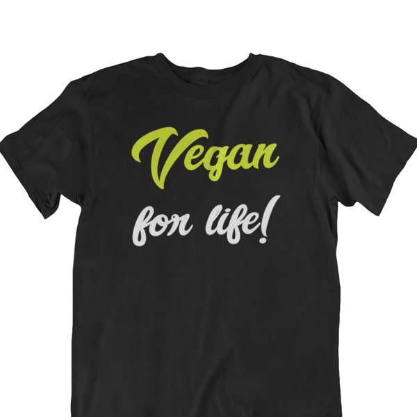 Vegan for Life Shirt, Vegan Shirt, Animal Rights, Animal Liberation, Animal Activist, Vegan Clothing, Farm Sanctuary, Plant Based