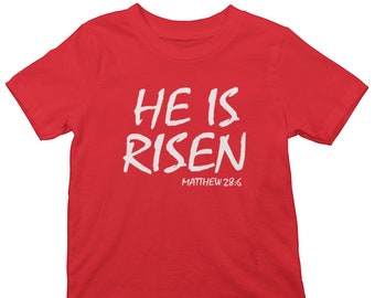 He Is Risen - Shirt, Christian T-Shirt, Religious Tee, Jesus Gift, Easter Outfits, Bible Verse Shirt, Holiday, Faith