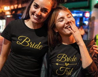 Bride Tribe Shirt, Bridesmaid Tee, Bridal Party Shirts, Bachelorette Group Top, Wedding Squad Shirt, Maid of Honor Gift, Matching Bride Tee