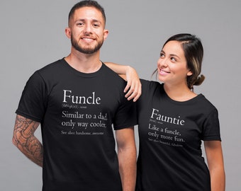 Funcle & Fauntie T Shirts SET, Matching Shirts, Uncle and Aunt T-Shirts, Funny Couples Shirts, Christmas Gift Idea