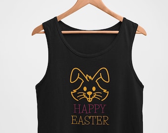 Mens Tank Top - Happy Easter Shirt, Easter Bunny T-shirt, Easter Shirt, Cute Easter Gift, Easter Holiday Shirt, Easter Bunny Tee