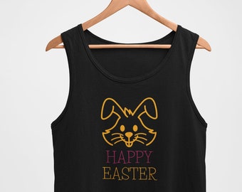 Mens Tank Top - Happy Easter Shirt, Easter Bunny Tee, Funny Spring Shirt, Men’s Easter Tee, Bunny Graphic T-Shirt, Easter Holiday Shirt