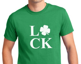 Luck - Saint Patrick's Day Shirt, Green Clover, Irish Shamrock T-Shirt, St. Patricks Day Shirt, St Paddy Shirt, Funny Shirt For Him