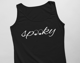 Men's Spooky Ghost Tank Top: Halloween Graphic Tee