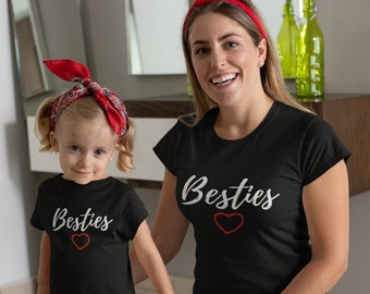 Besties T Shirts, SET, Mommy And Me Outfits, Mom Shirt, Gift For Mom, You Are My Sunshine, Mother And Daughter, Mothers Day