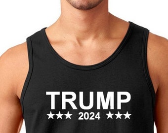 Mens Tank Top - Trump 2024 T Shirt, US Presidential Election, Donald Trump, Republican Gift Tee, Support Trump T-Shirt, Take America Back