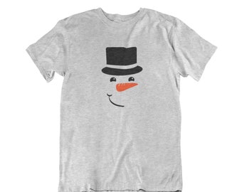 Snowman Face Shirt, Funny Winter Shirt, Christmas Holiday Tee, Cute Snowman Top, Holiday Family Gift, Handmade Winter Outfit, Cozy Christmas