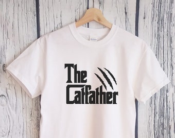 The CatFather T Shirt - Funny Cat Shirt, Funny Cat Tee Gift, Cat Shirt, Funny Cat Lover Tee, Funny Kitty Shirt, Kitty Shirt, Cute Cat Shirts